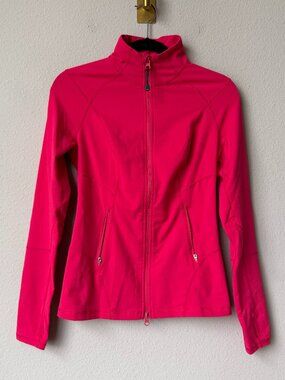 Zella Red Pink Full Zip Performance Jacket Size XS